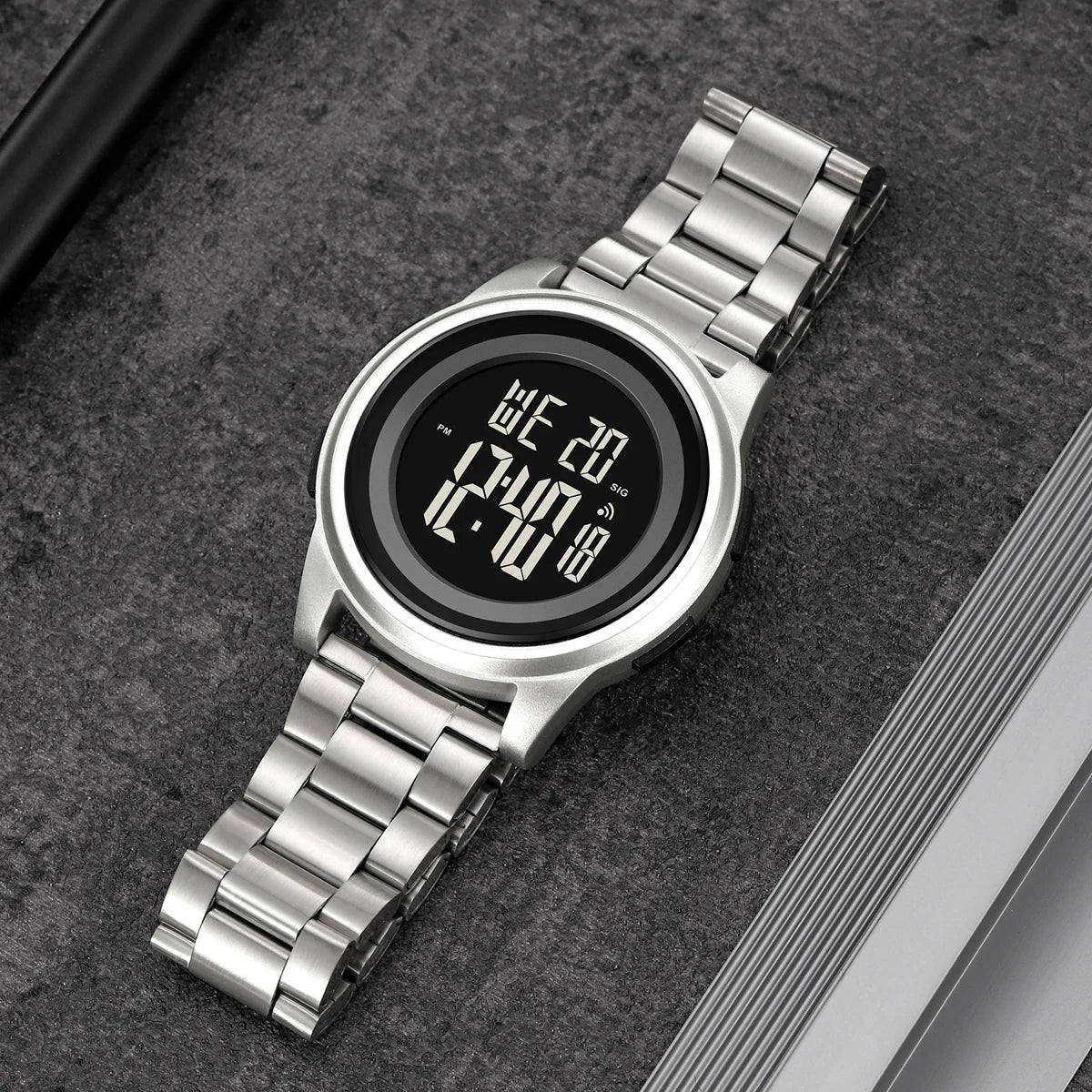 Led Digital Watches Men Sports 5Bar Waterproof Alarm Clock
