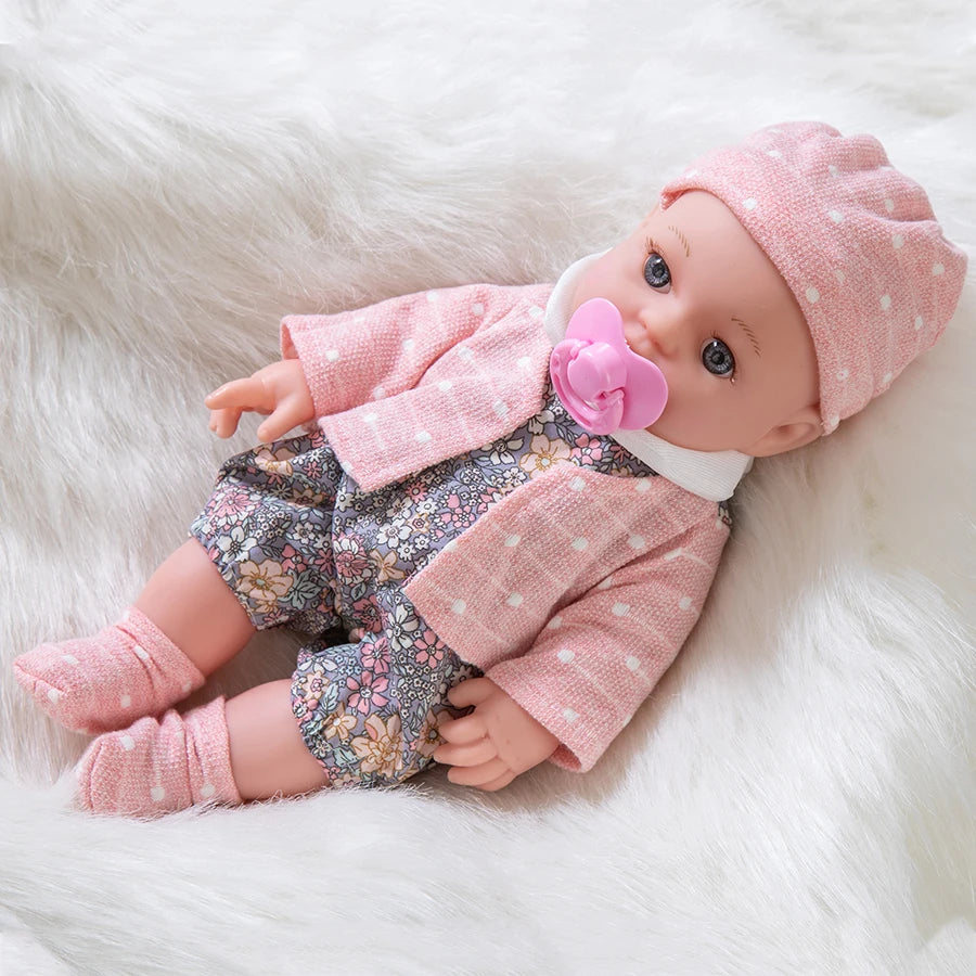 12 Inch Reborn Doll Washable Education Doll Movable Limbs