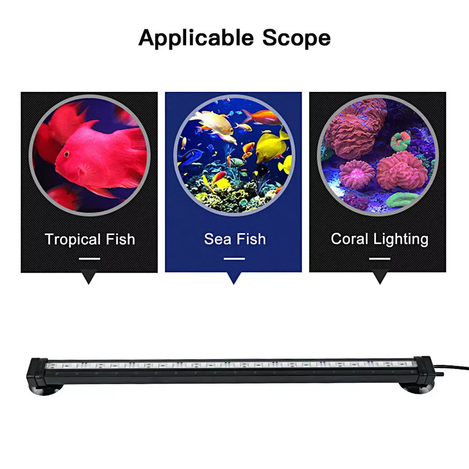 Aquarium Underwater LED Light RGB Submersible Lamp Remote