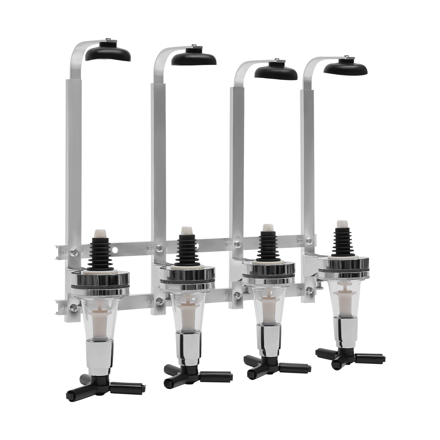 4 Head Silver Wine Rack Bar Accessories Wall Mounted Bottle Bracket for Parties Bars, and Home Bars
