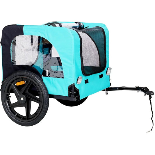 Light Green Foldable Pet Jog Stroller Dog Carrier Trailer