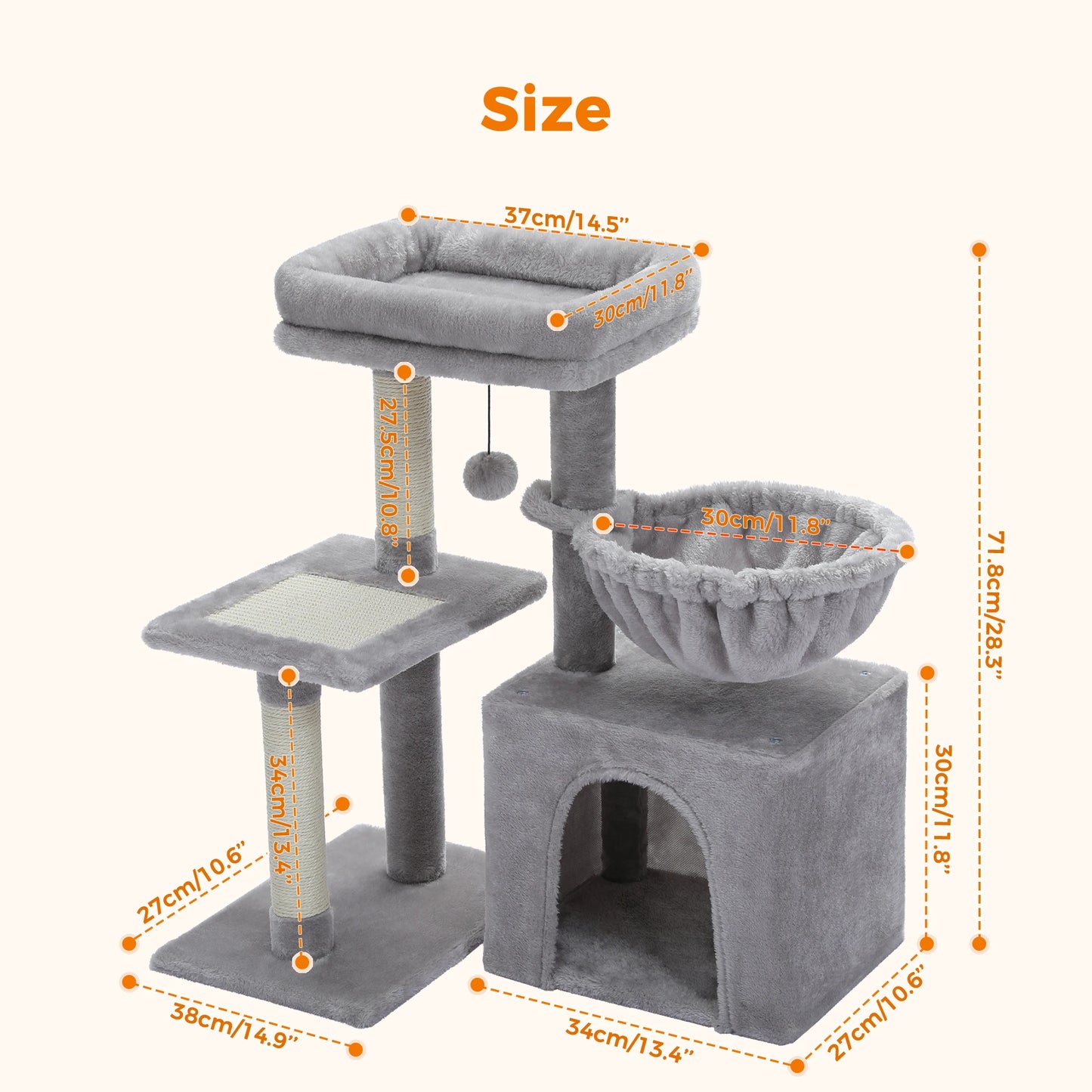 Cat Tree For Indoor Cats Two Styles With Scratching Posts