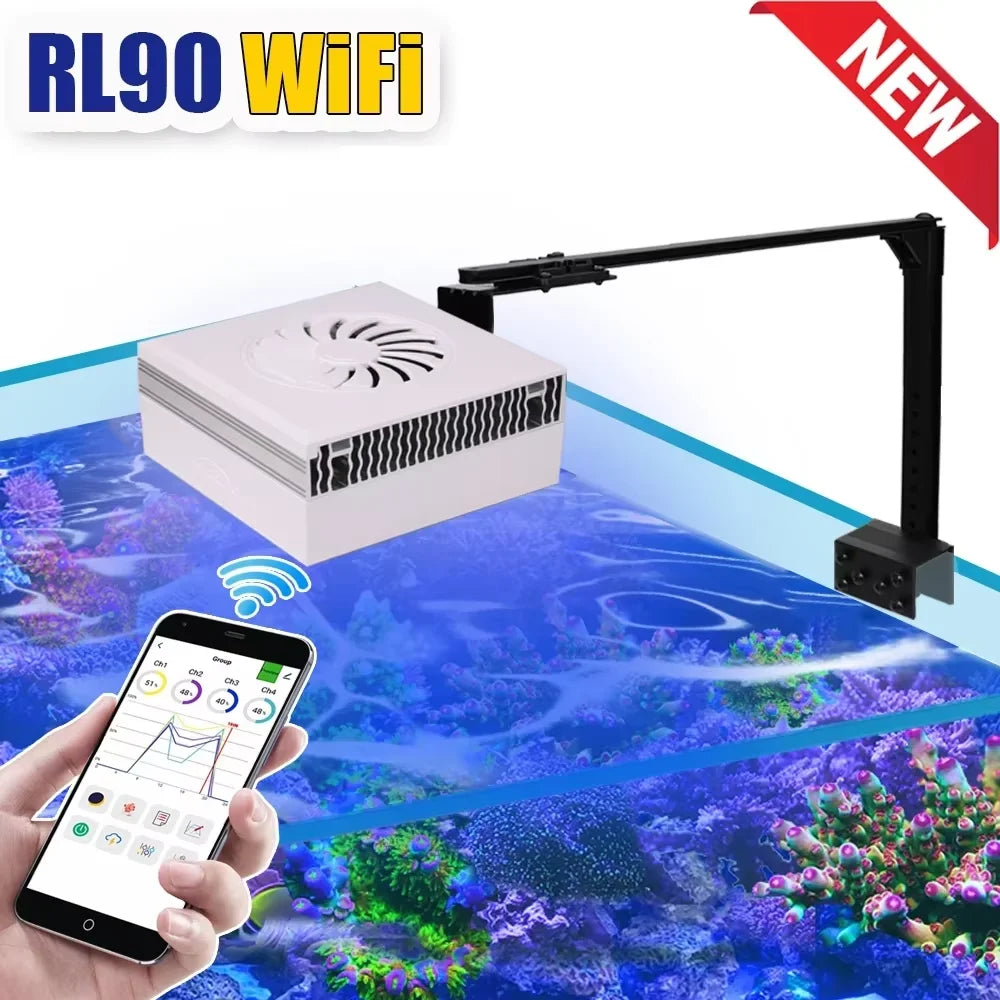 PopBloom RL90 WiFi Aquarium LED Lighting 100W Coral Reef