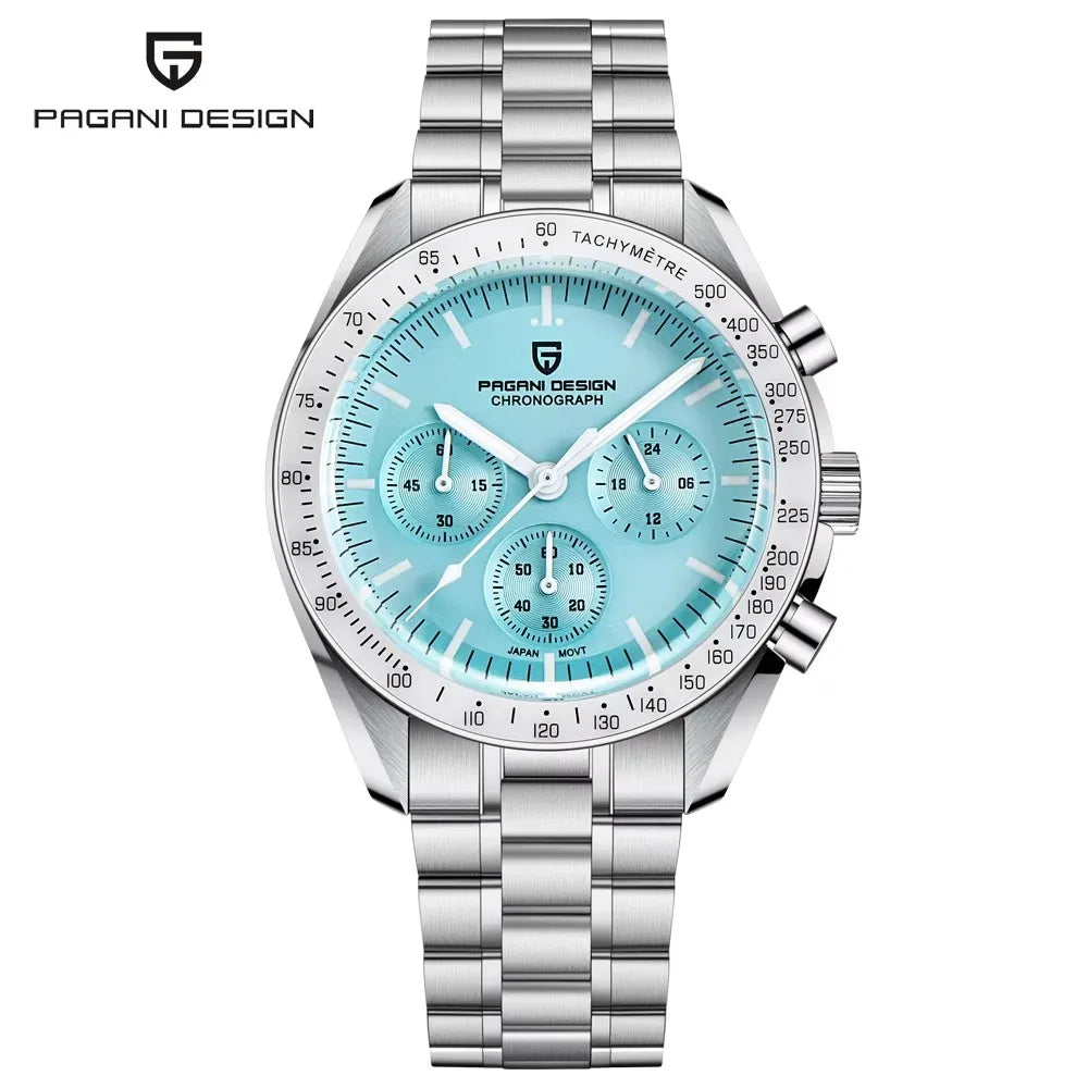 2025 New PAGANI DESIGN Moon V6 Men's Watches Luxury Quartz Watch For Man Chronograph VK63 Men Gift AR Sapphire Mirror Luminous