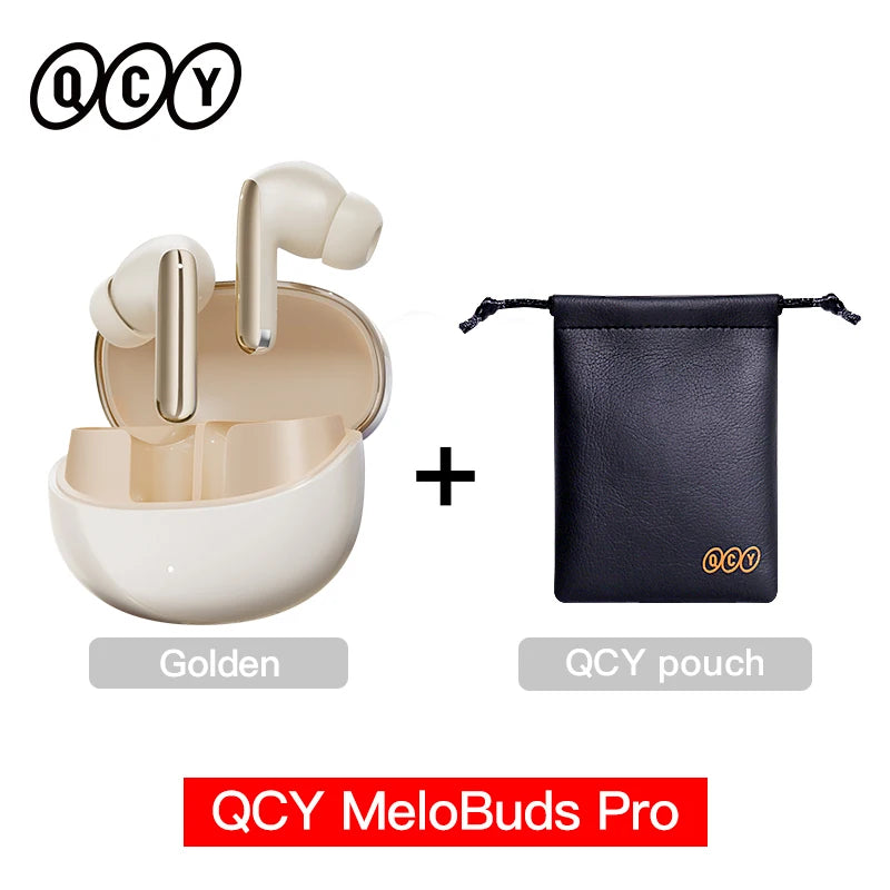 QCY MeloBuds Pro Wireless Earphones with 46dB Active Noise Cancellation Hi-Res LDAC Bluetooth 5.3 and 6 Microphones