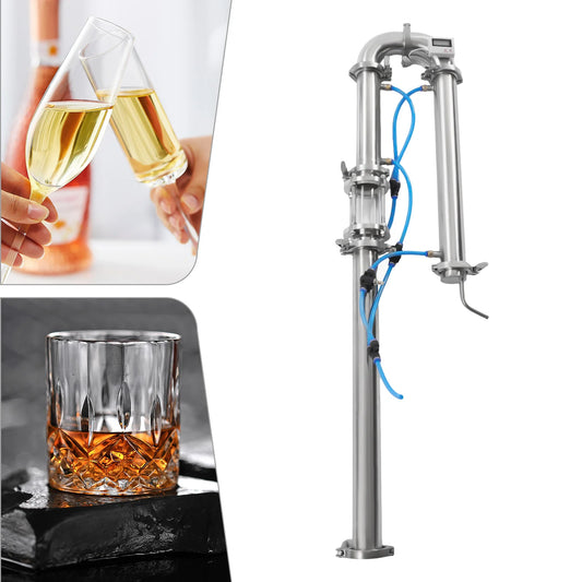 Distilling Equipment, Tubular Distillation Tower Sight Glass Copper Mesh 2" Moonshine Reflux Column Brew Bear Wine Making Tool