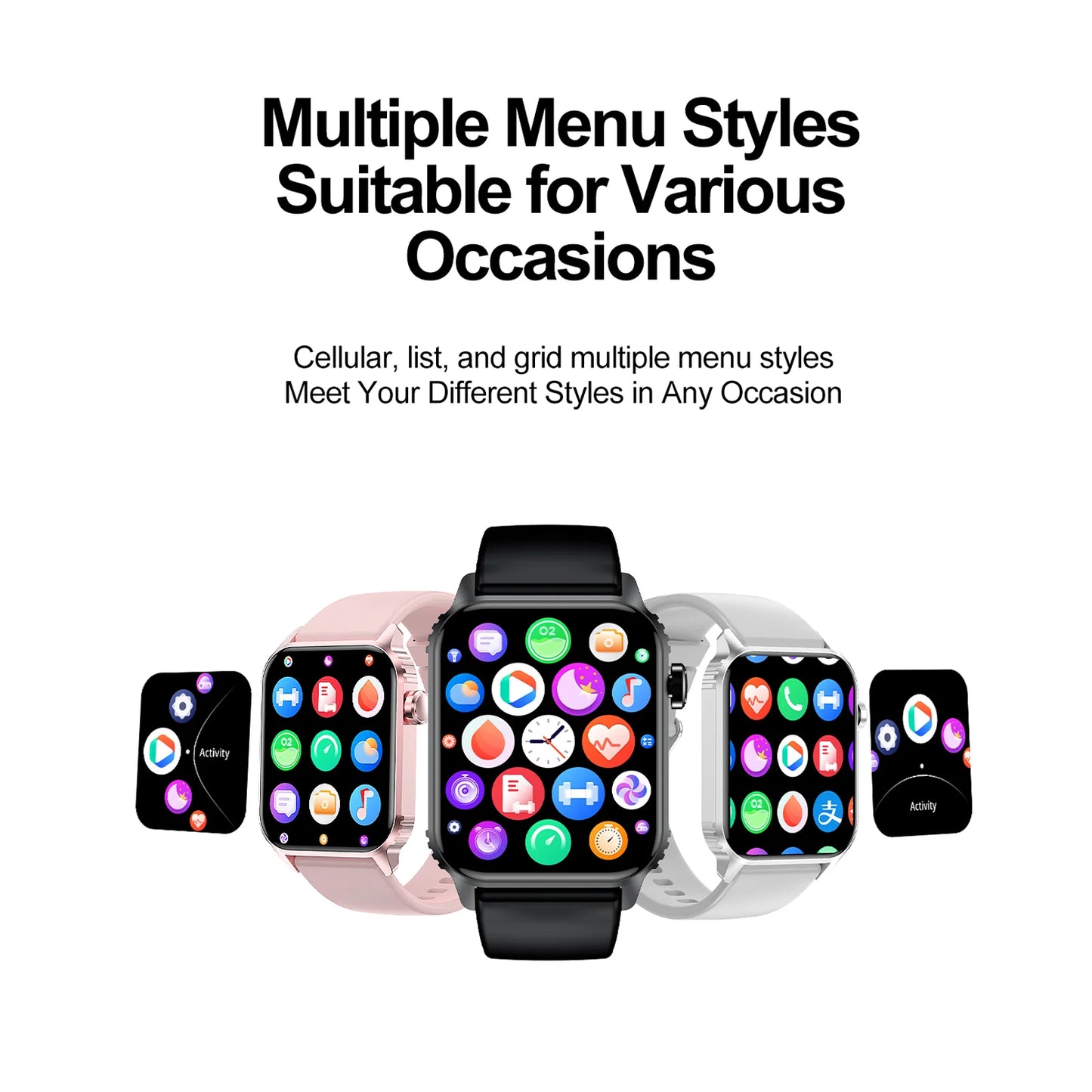 TG08 Smart Watch 1.85 Inch Fitness Tracker for Men and Women