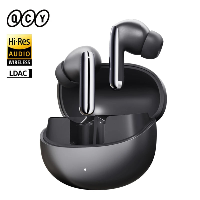 QCY MeloBuds Pro Wireless Earphones with 46dB Active Noise Cancellation Hi-Res LDAC Bluetooth 5.3 and 6 Microphones