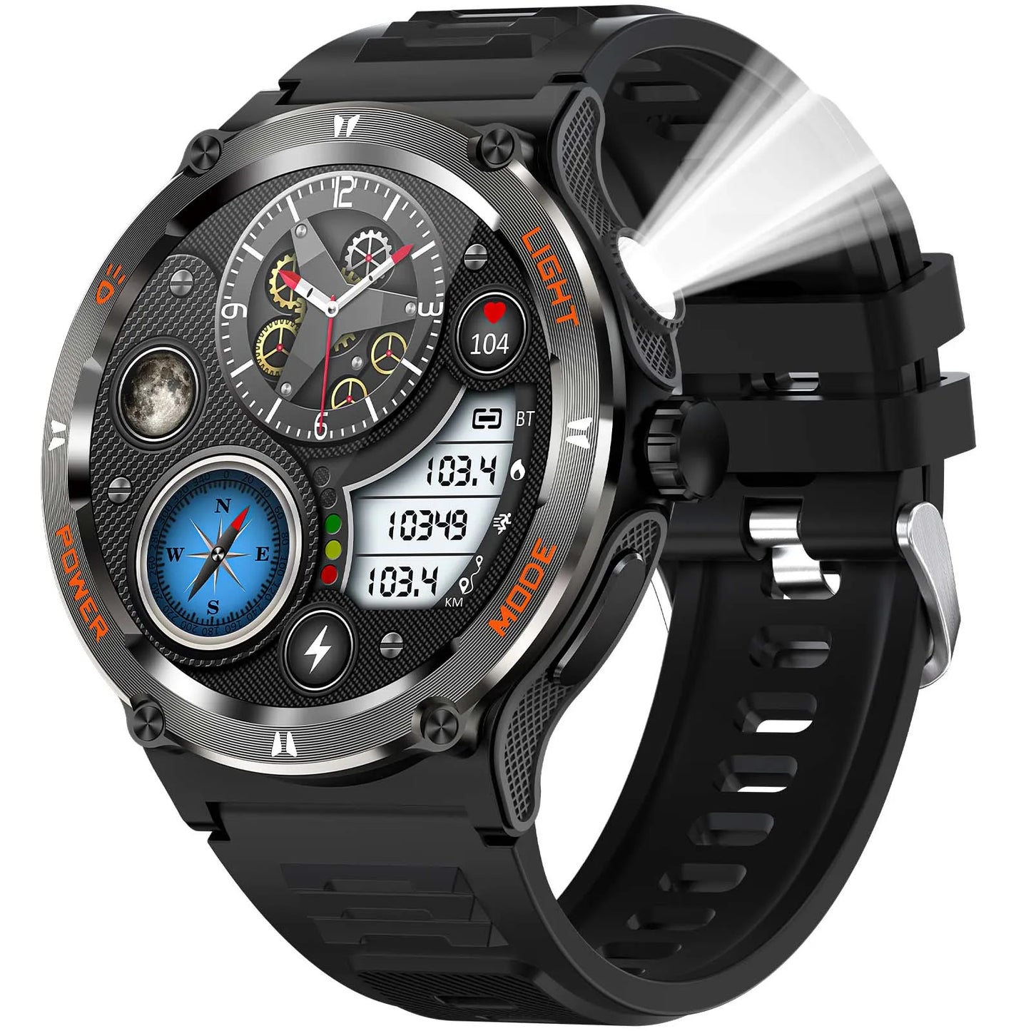 LaNikar Smart Watch 3ATM Waterproof 1.53 Inch KT76 Bluetooth