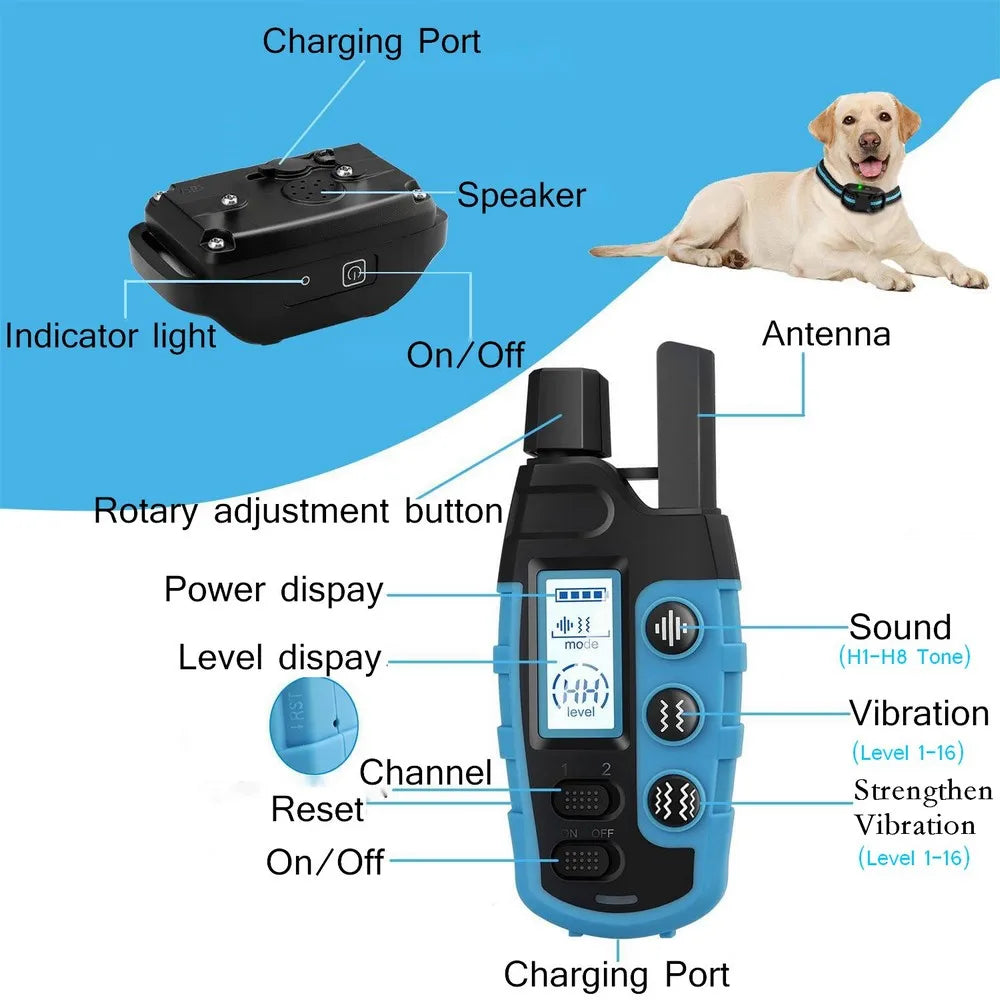 No Shock 3300Ft Dog Training Collar Remote Beep Vibration