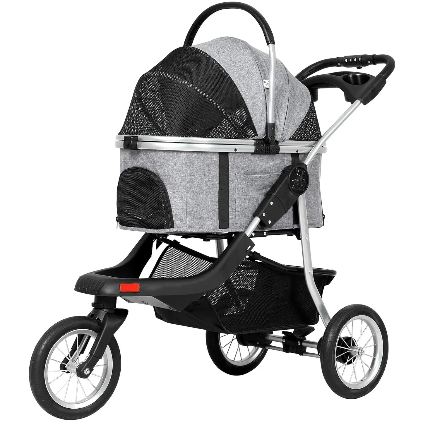 Premium 3-In-1 Large Pet Stroller With Detachable Carrier