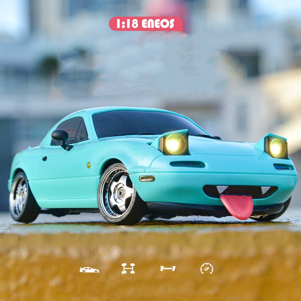 LDRC 1804 RTR 1/18 2.4G RWD RC Car Drift for Mazda MX-5 Gyro LED Light On-Road Full Proportional Alloy Body Shell Racing Vehicle