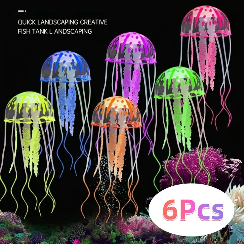 Artificial Glow Jellyfish For Fish Tank Decoration Aquarium