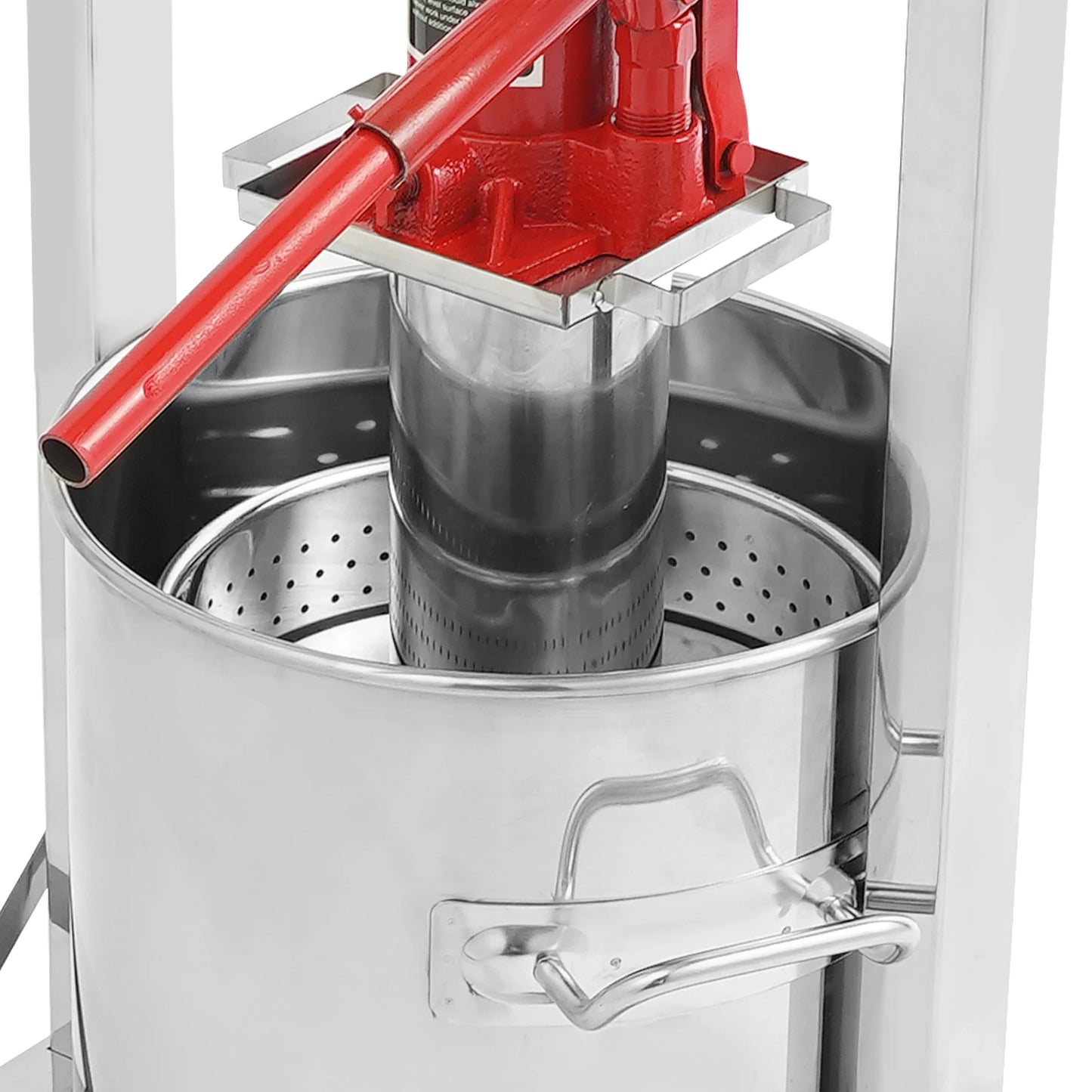 Fruit Wine Press 12L Grape Crusher Juice Maker Stainless Steel with Hydraulic Jack Wine Making Tool