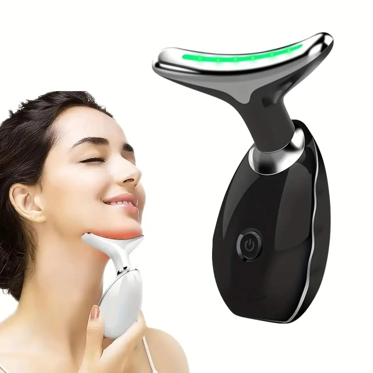 7LED Color Vibrating Neck Massager USB Charging Face Skin