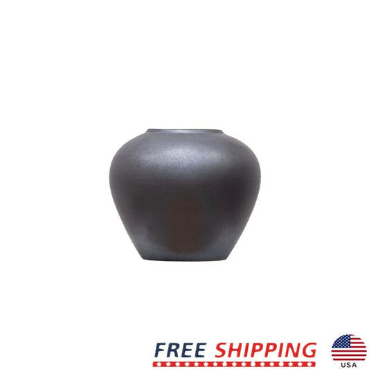 Ceramic Round Urn Vase Decorative Home Accent Ideal Fresh Flowers Dried Stems Indoor Use Graceful Curves Sophisticated Design