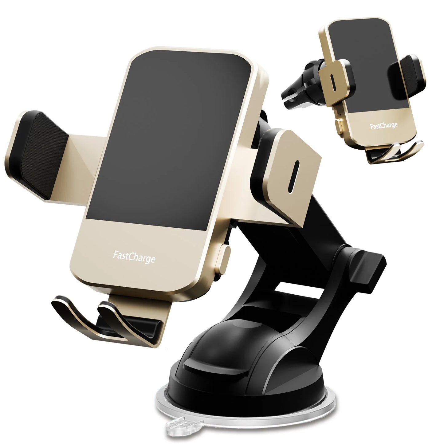 Wireless Car Charger Phone Holder 15W Fast Charge Station Mount Phone For IPhone 16 15 14 13 12 Pro Max 11 XR XS Samsung Galaxy