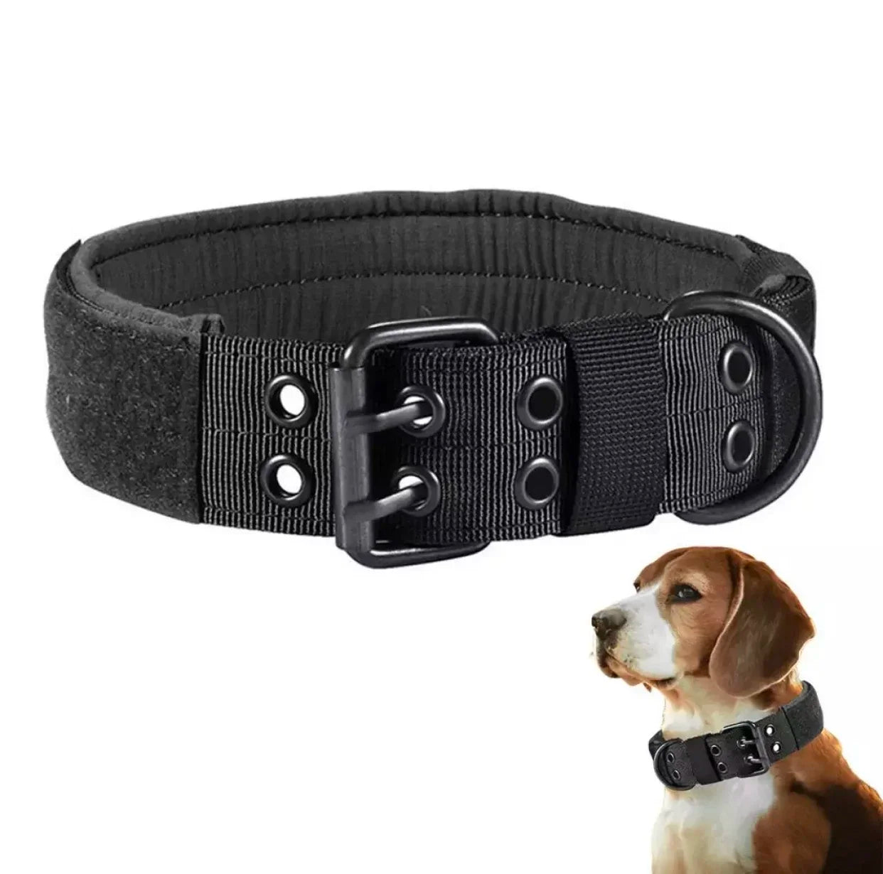 Adjustable Reflective Nylon Dog Collar Heavy Duty Tactical