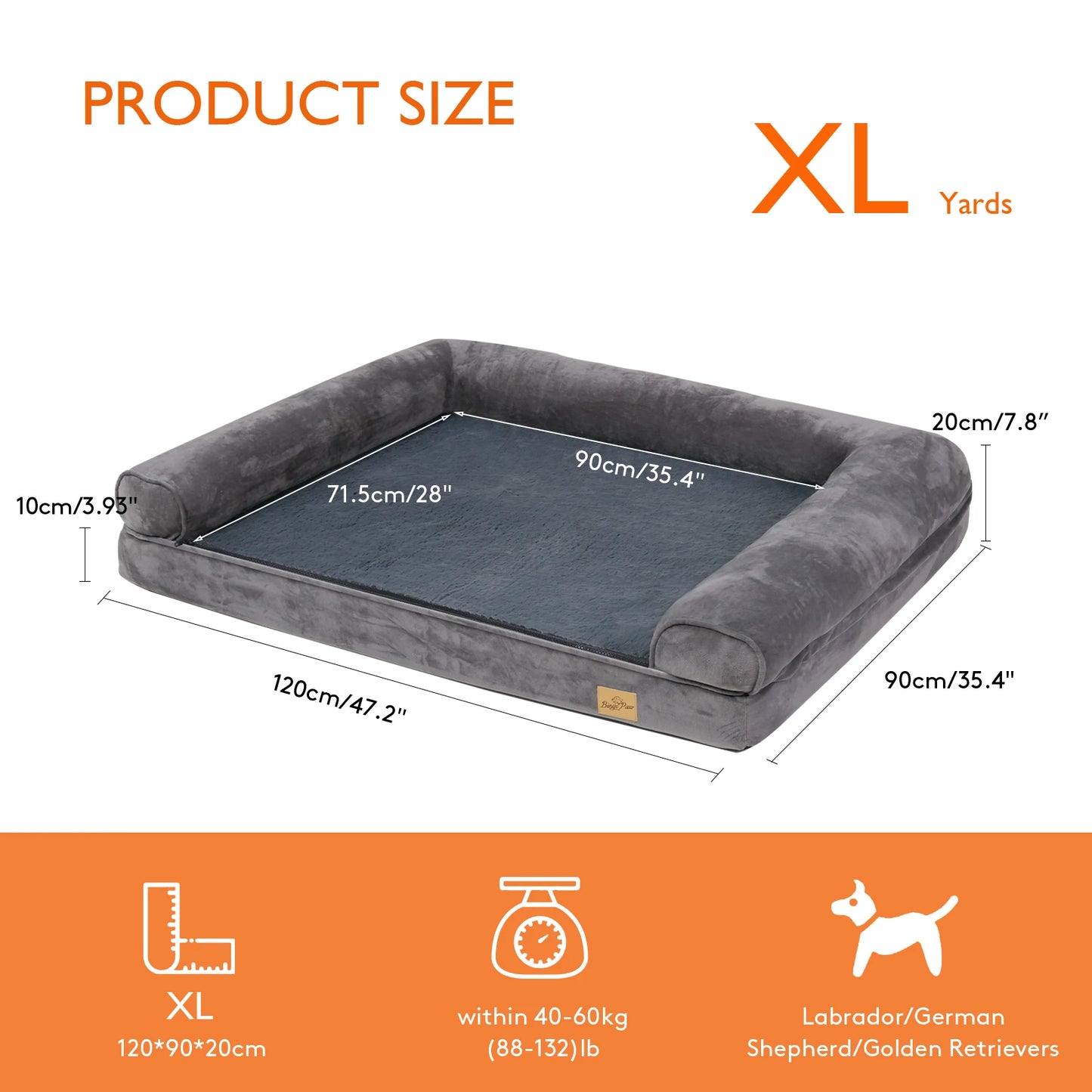 Extra Large Dog Bed Orthopedic With Removable Washable Cover