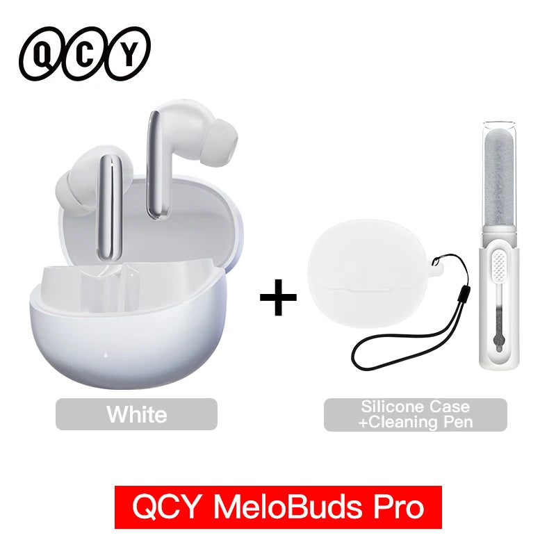 QCY MeloBuds Pro Wireless Earphones with 46dB Active Noise Cancellation Hi-Res LDAC Bluetooth 5.3 and 6 Microphones