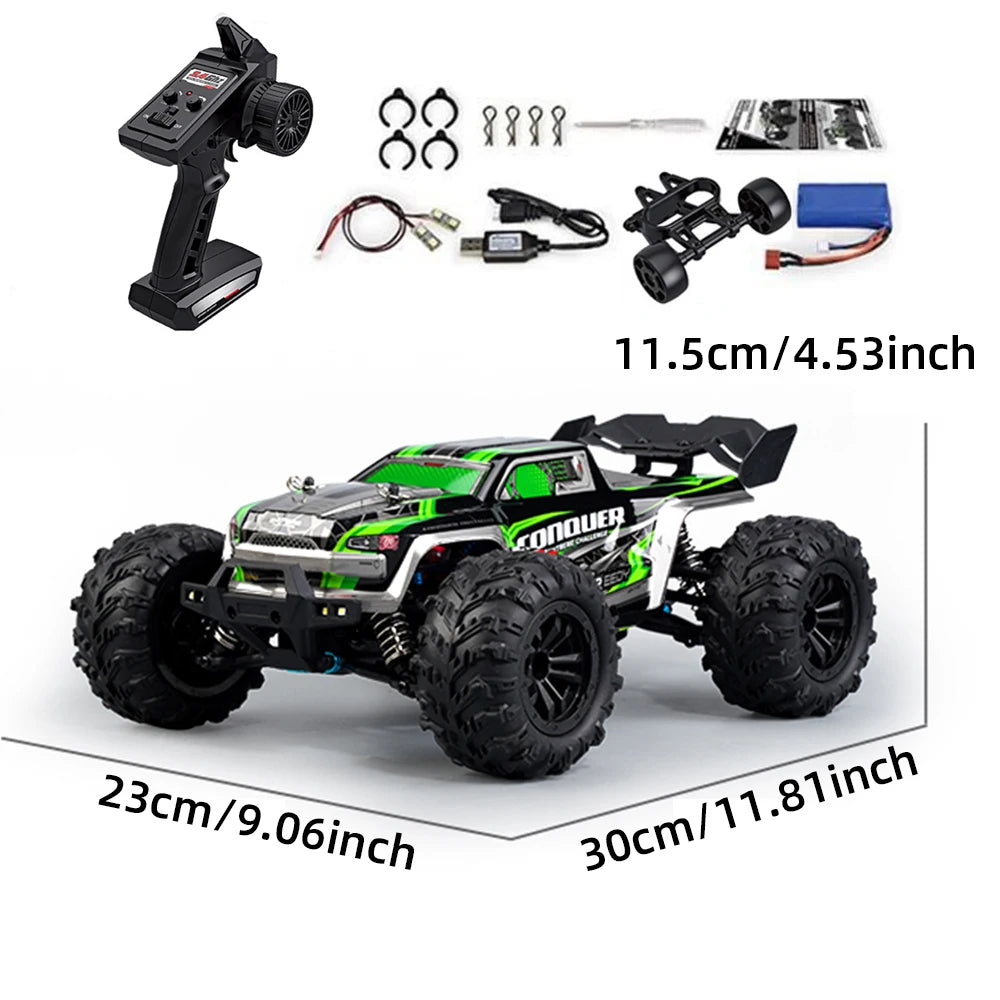 16102 1:16 Rc Car With Led Light 4WD 50km/h Off-road Vehicle High Speed Drift Car For Kid Vs Wltoys Boys Kids Birthday Gifts
