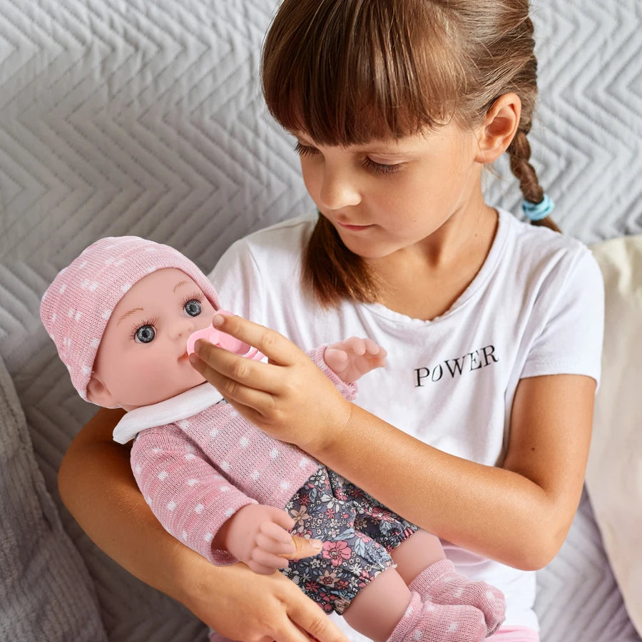 12 Inch Reborn Doll Washable Education Doll Movable Limbs