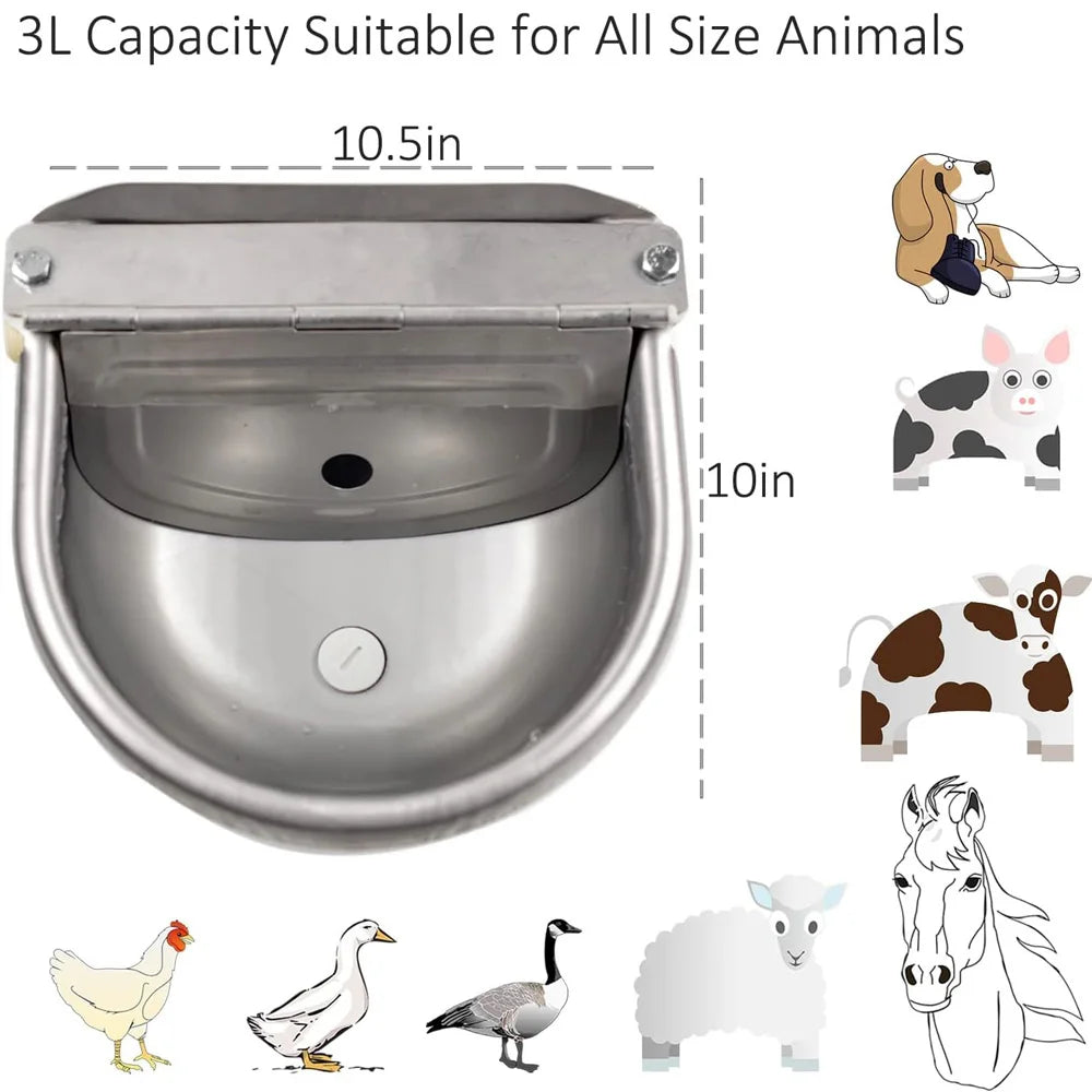 Automatic Water Dispenser Stainless Steel Dog Drinking Bowl
