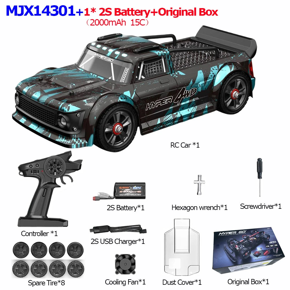 MJX 14301 14302 14303 1/14 RC Car 55km/h Brushless HYPER GO 2.4G Remote Control 4WD Off-road High Speed RC Car Truck Hobby Toy