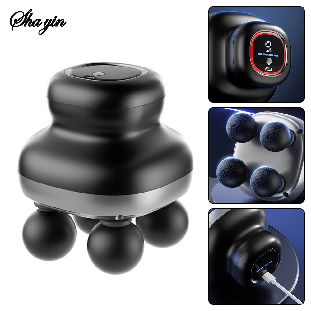 Four Head Fascia Gun Deep Tissue Muscle Massager Portable