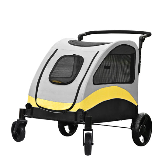 Portable Dog Stroller 4 Wheels Foldable Outdoor Carrier