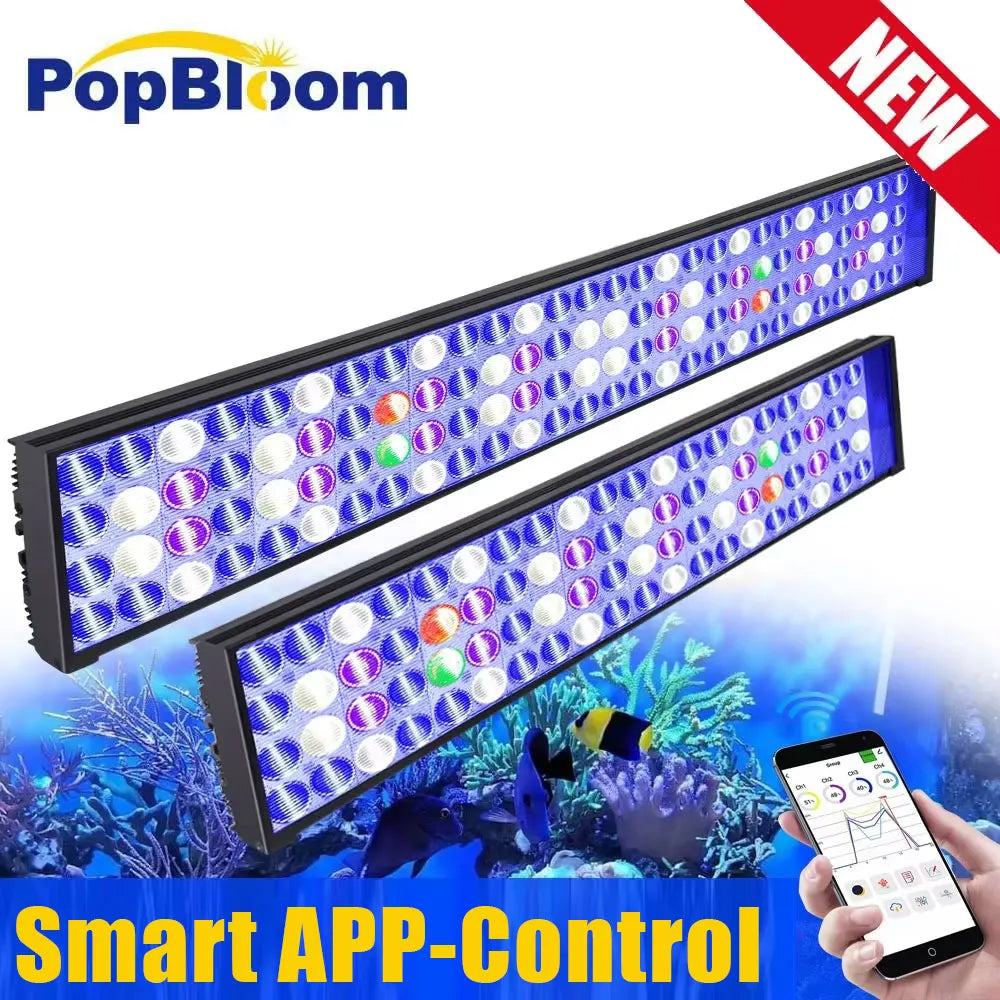 PopBloom WiFi LED Aquarium Light Full Spectrum For 60-240cm