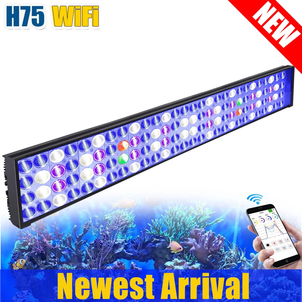 PopBloom WiFi LED Aquarium Light Full Spectrum For 60-240cm