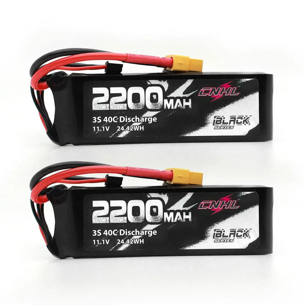 2PCS CNHL 3S 11.1V Lipo Battery 2200mAh 30C 70C With XT60 Plug For RC Airplane Helicopter Quadcopter FPV Drone Car Racing Hobby