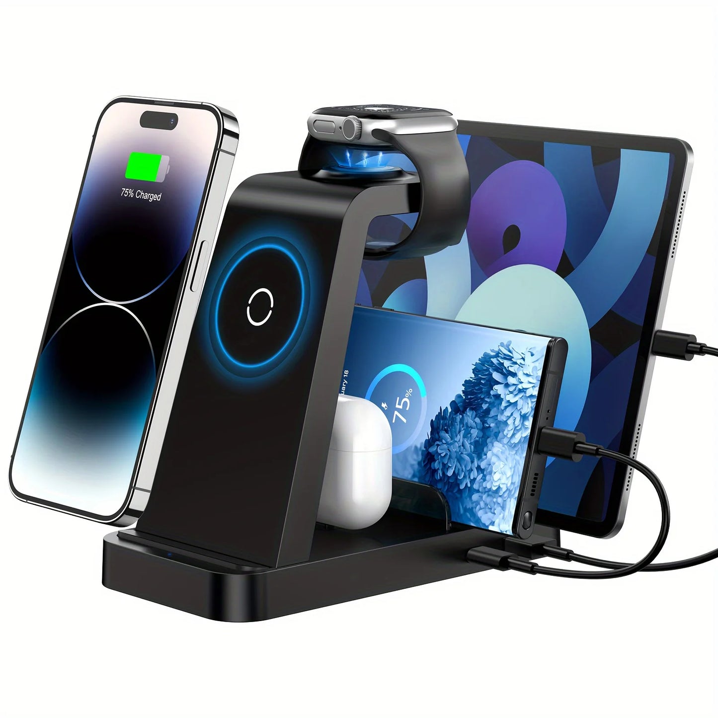5In1 Fast Wireless Charge Station IPhone Apple Watch AirPods