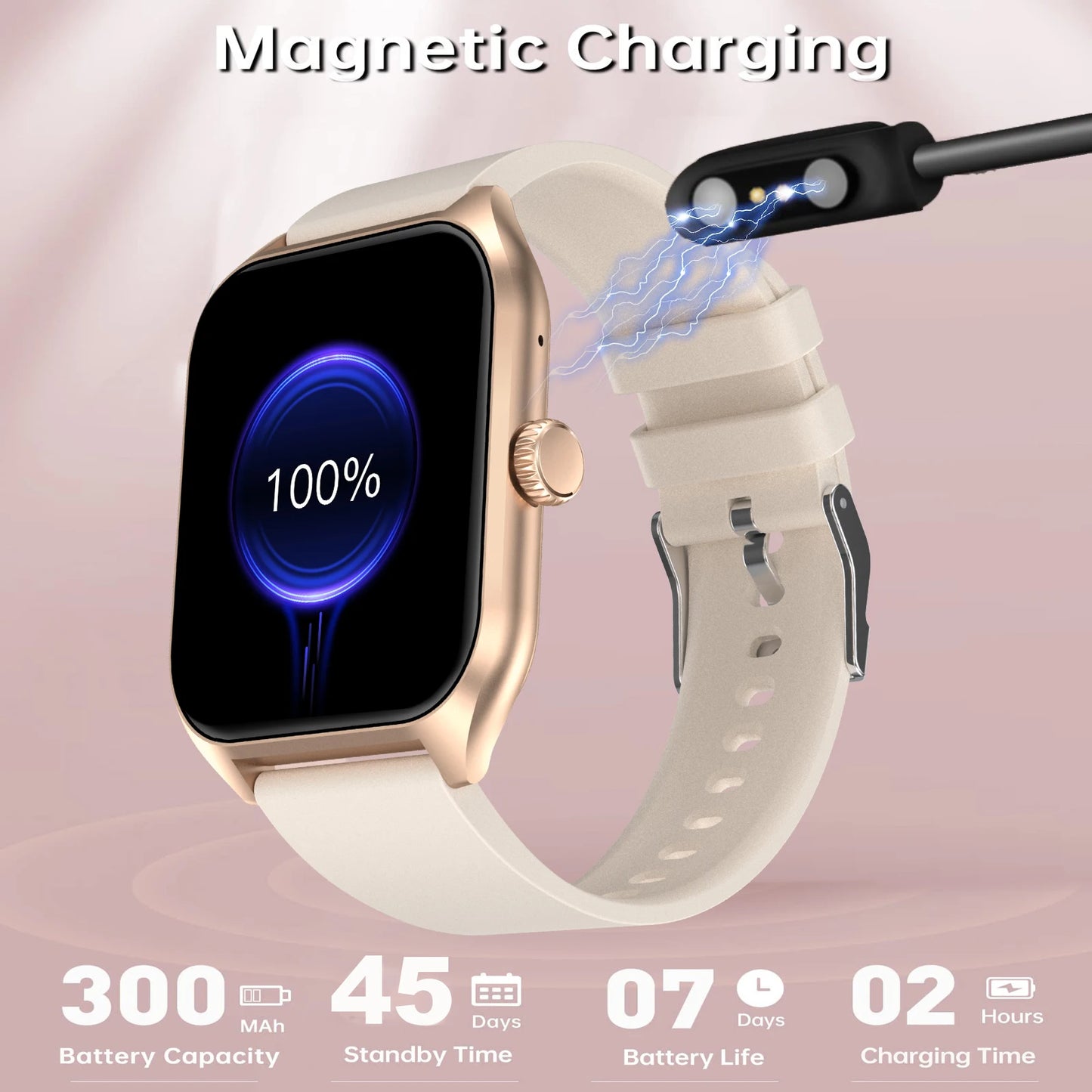 AI Voice Assistant Smart Watch for Men and Women with 1.96 Inch HD Screen Activity Trackers and 100 Plus Sports Sleep Heart Rate Monitor