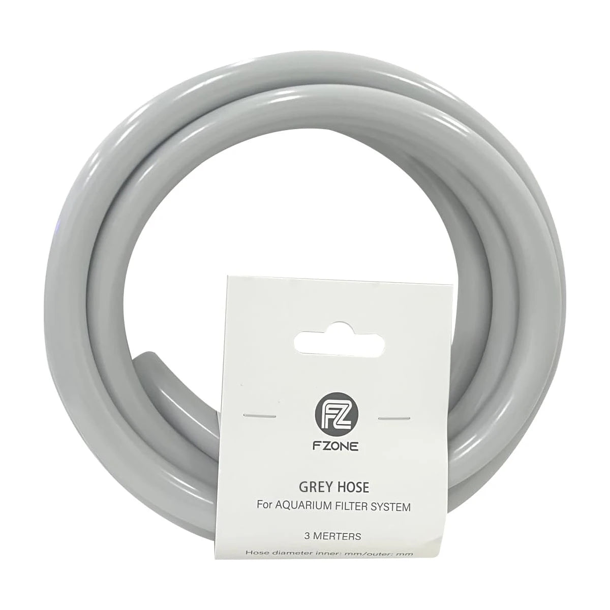 FZONE 3M Aquarium Tubing 12mm 16mm Grey For Filter Systems