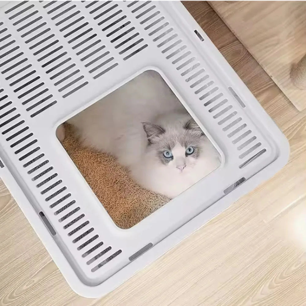 Foldable Litter Box With Drawer Design And Scooper