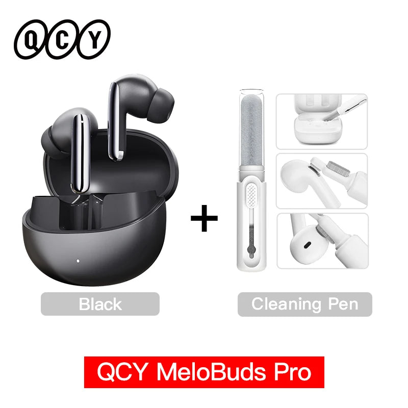 QCY MeloBuds Pro Wireless Earphones with 46dB Active Noise Cancellation Hi-Res LDAC Bluetooth 5.3 and 6 Microphones
