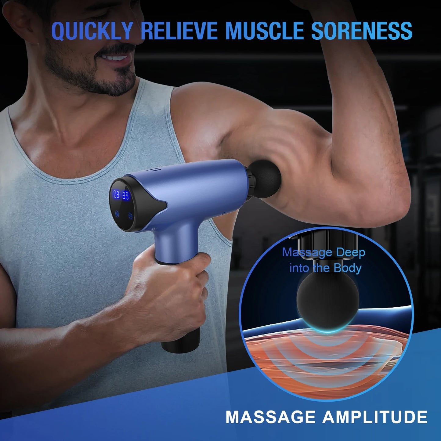 Sejoy WS 028 Fascia Gun Tissue Massager 30 Speeds Screen