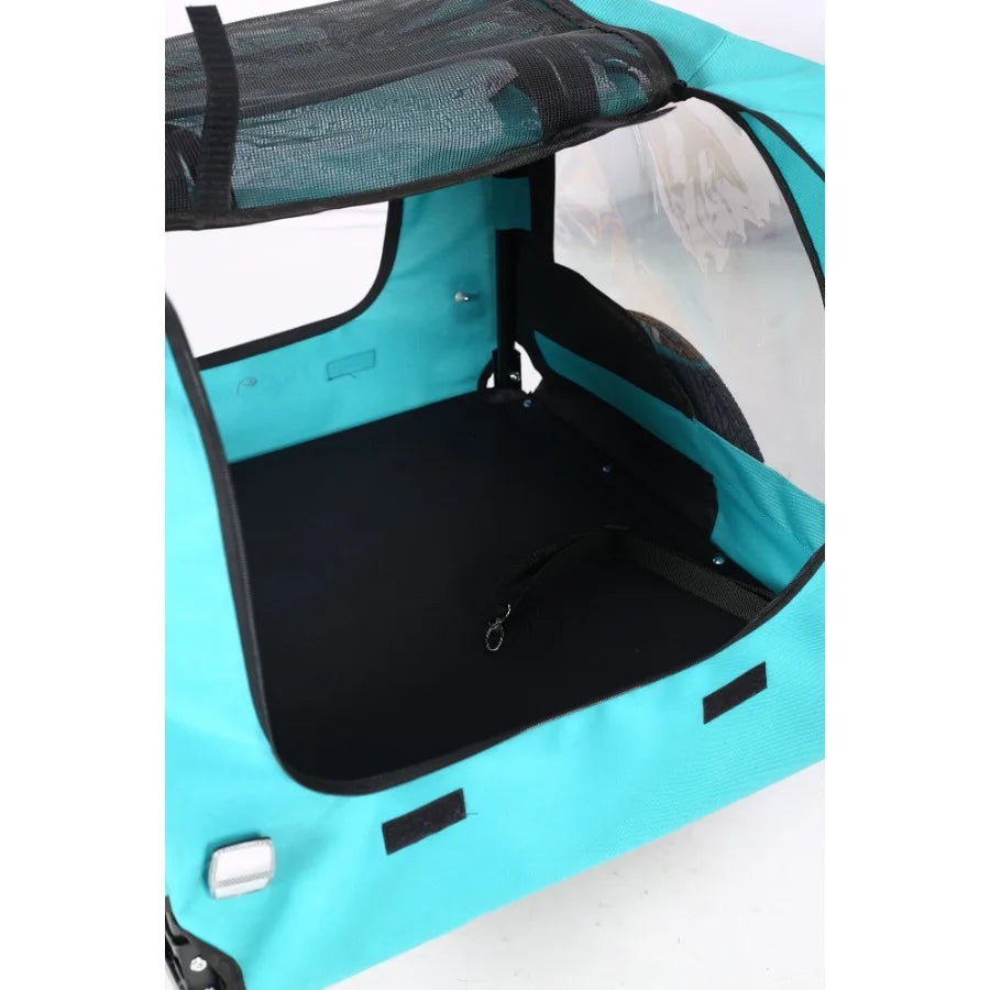 Light Green Foldable Pet Jog Stroller Dog Carrier Trailer