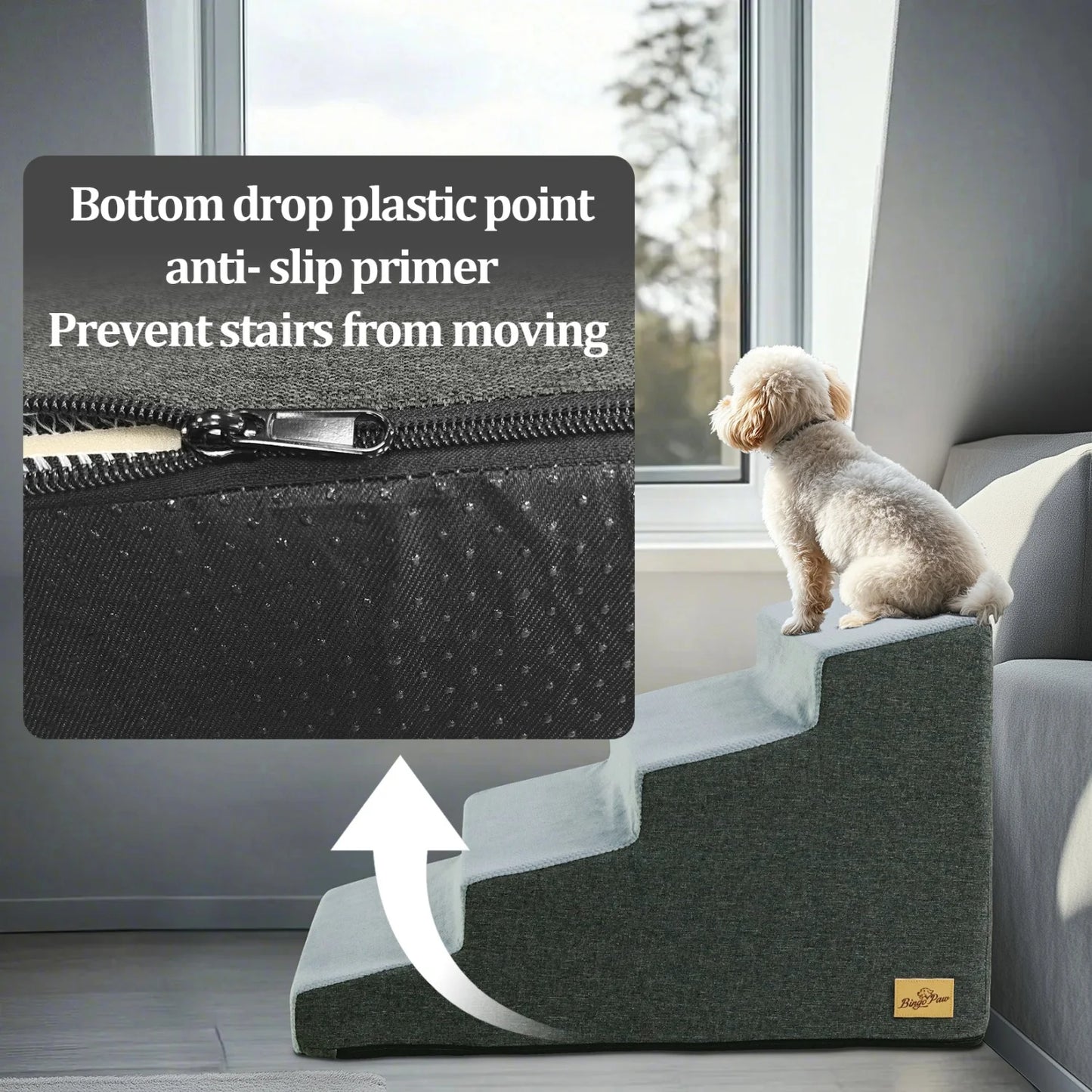 High Density Foam Dog Stairs For Beds And Sofas Non Slip