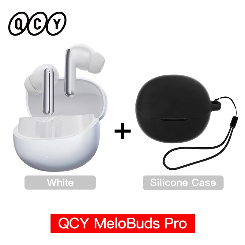 QCY MeloBuds Pro Wireless Earphones with 46dB Active Noise Cancellation Hi-Res LDAC Bluetooth 5.3 and 6 Microphones