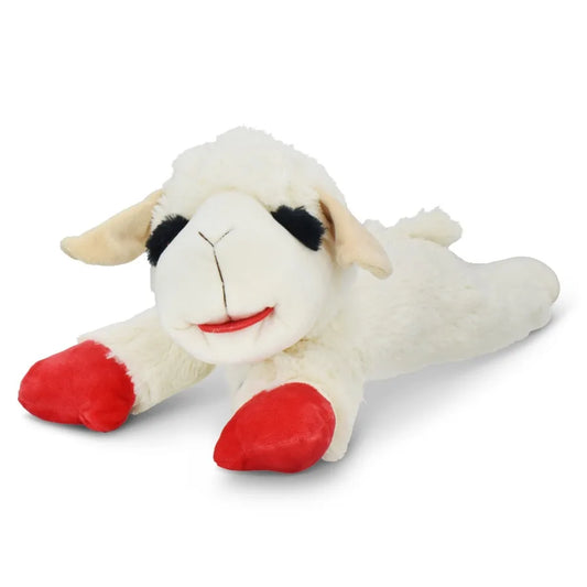 Jumbo Lamb Chop Plush Dog Toy with Squeaker for Large Dogs 18 Inches Long Durable Interactive Chew Toy Ideal for Playtime and O