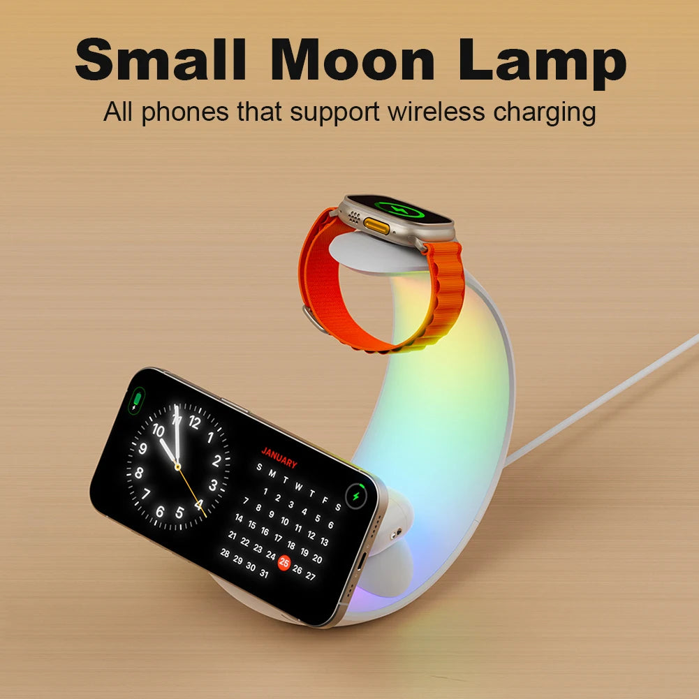 4 In 1 Magnetic Wireless Charger Stand 15W For iPhone