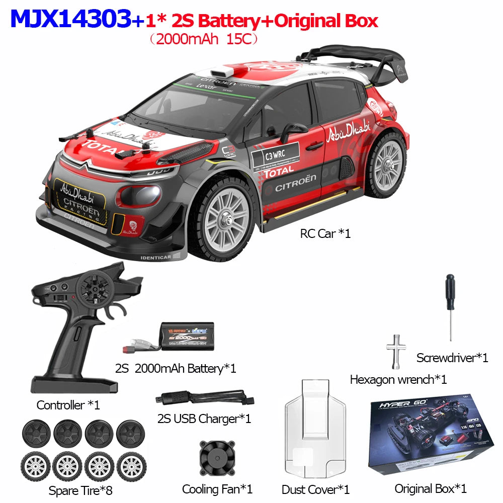 MJX 14301 14302 14303 1/14 RC Car 55km/h Brushless HYPER GO 2.4G Remote Control 4WD Off-road High Speed RC Car Truck Hobby Toy
