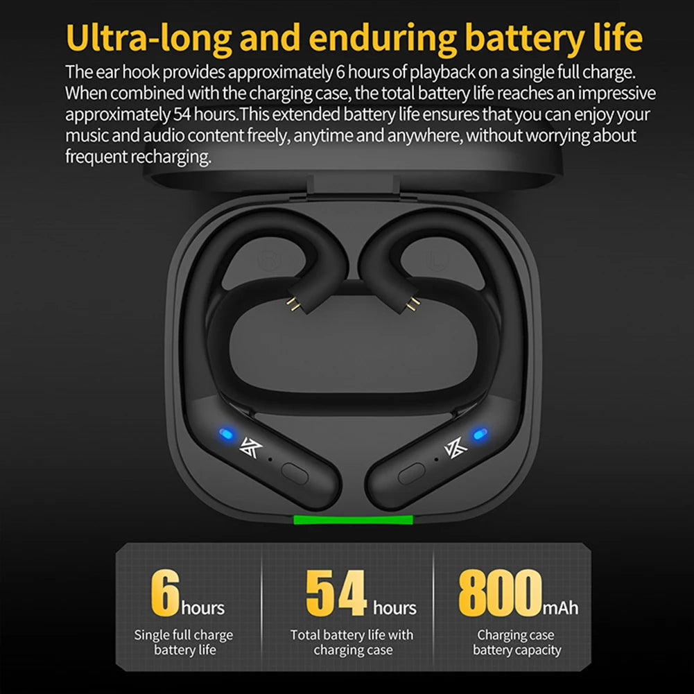 KZ AZ20 Bluetooth 5.3 Wireless Ear Hook Earphones Upgrade Cable Snapdragon Sound Technology aptX HD Headset Line For DXPRO PR2