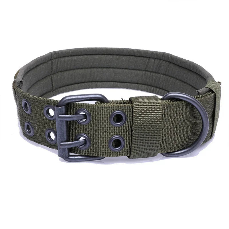 Adjustable Reflective Nylon Dog Collar Heavy Duty Tactical