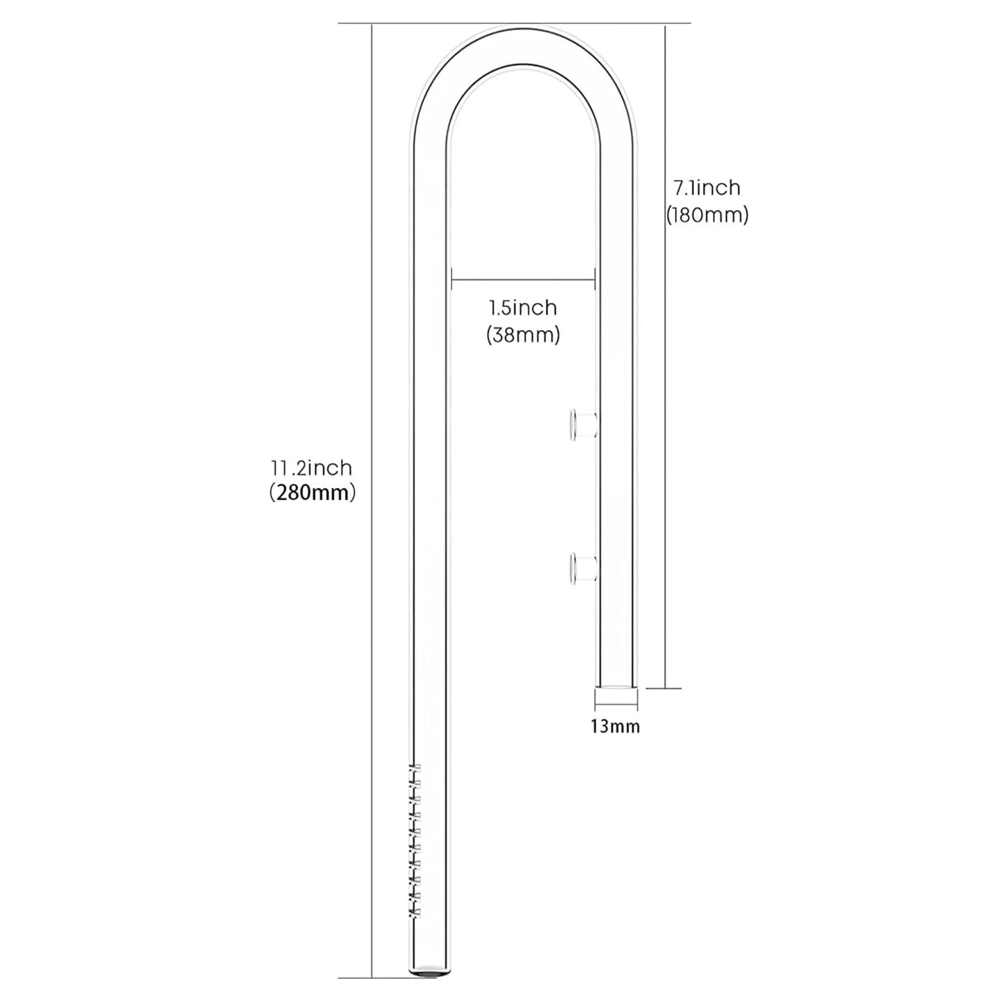 FZONE Aquarium Glass Lily Pipe Kit Inflow Outflow Brush