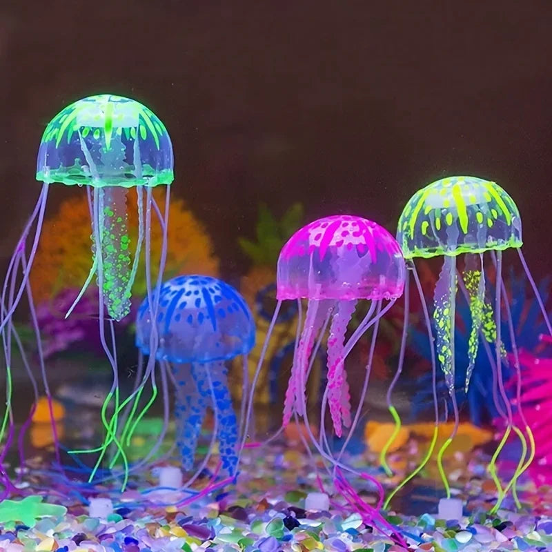 Artificial Glow Jellyfish For Fish Tank Decoration Aquarium