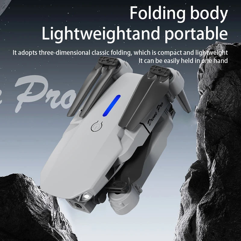 E88 Pro RC Drone 8K Professional with 1080P Wide Angle HD Camera Screen Control Foldable Helicopter WIFI FPV Height Hold